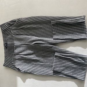 Express Ankle Mid-rise Checkered Business Pants